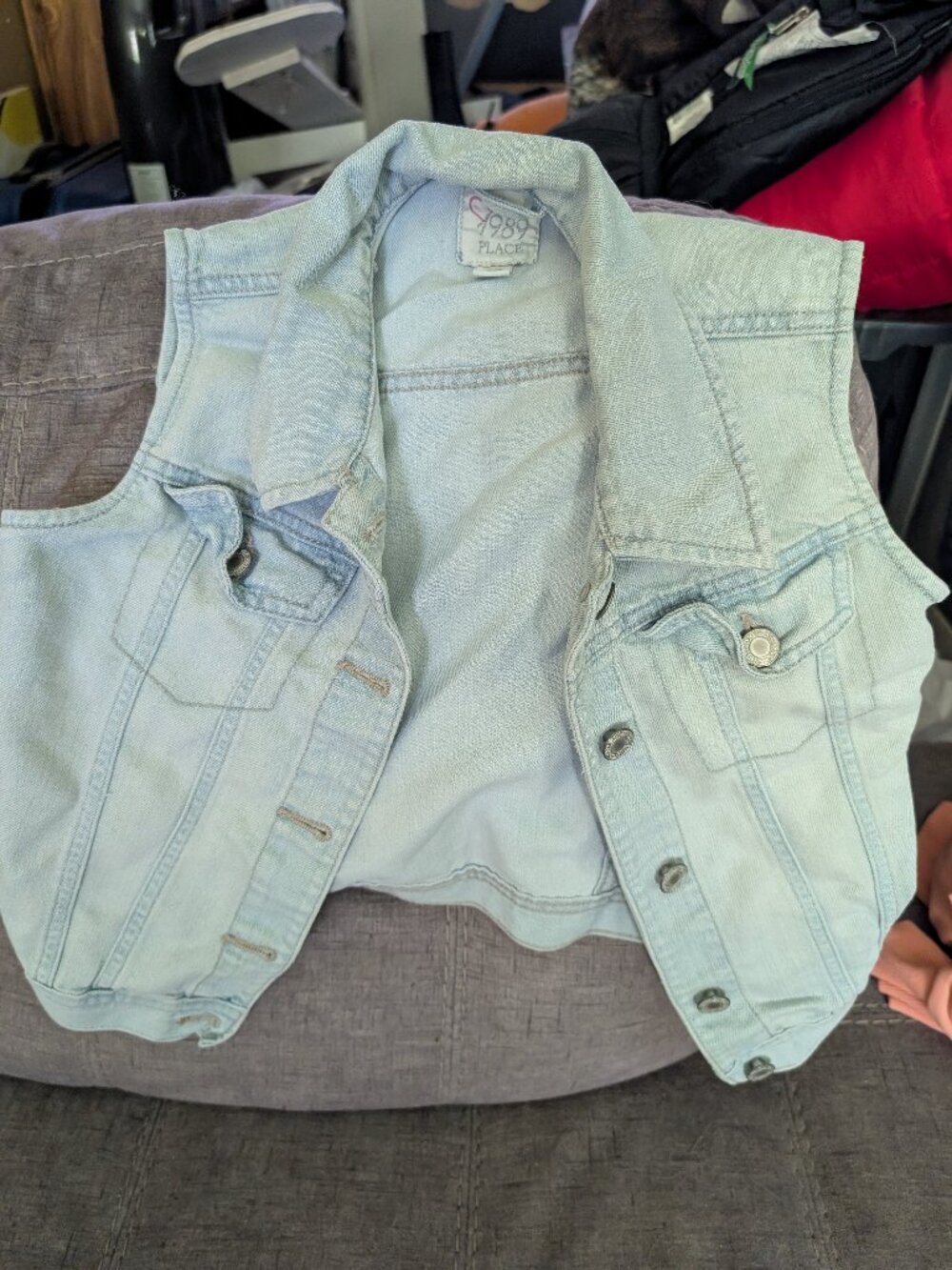 1989 place Jean jacket vest